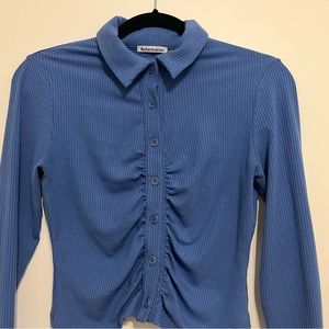 Reformation rib knit blouse